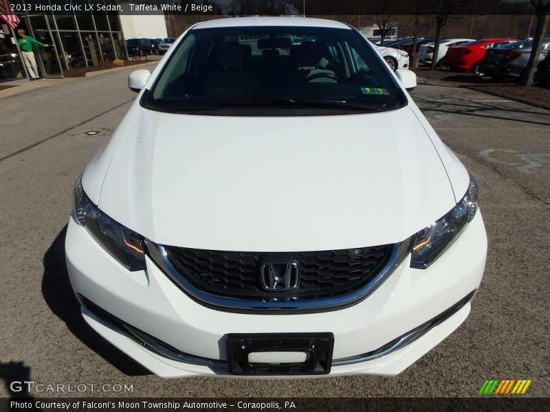 Taffeta White / Beige 2013 Honda Civic LX Sedan