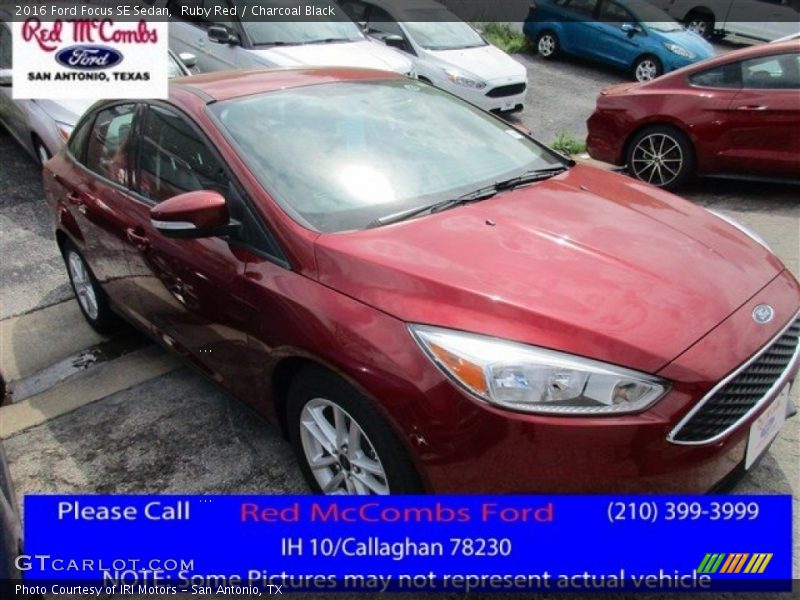 Ruby Red / Charcoal Black 2016 Ford Focus SE Sedan