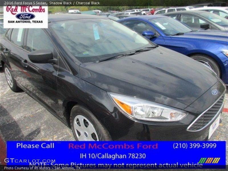 Shadow Black / Charcoal Black 2016 Ford Focus S Sedan