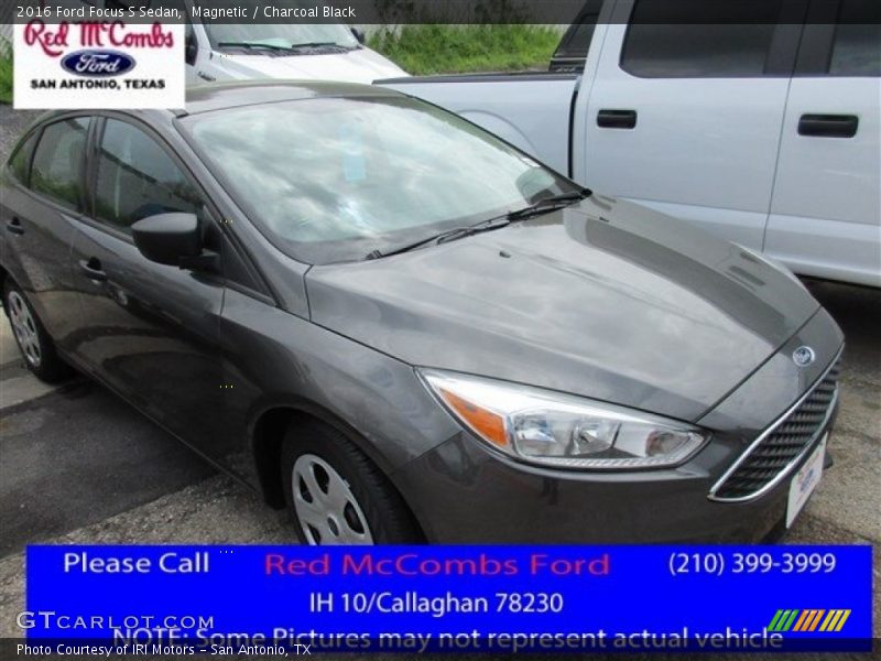 Magnetic / Charcoal Black 2016 Ford Focus S Sedan