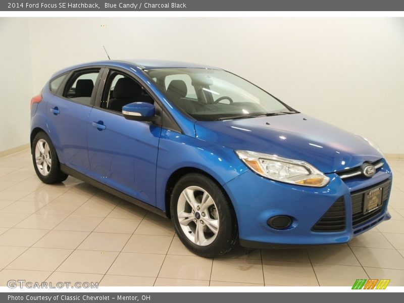 Blue Candy / Charcoal Black 2014 Ford Focus SE Hatchback