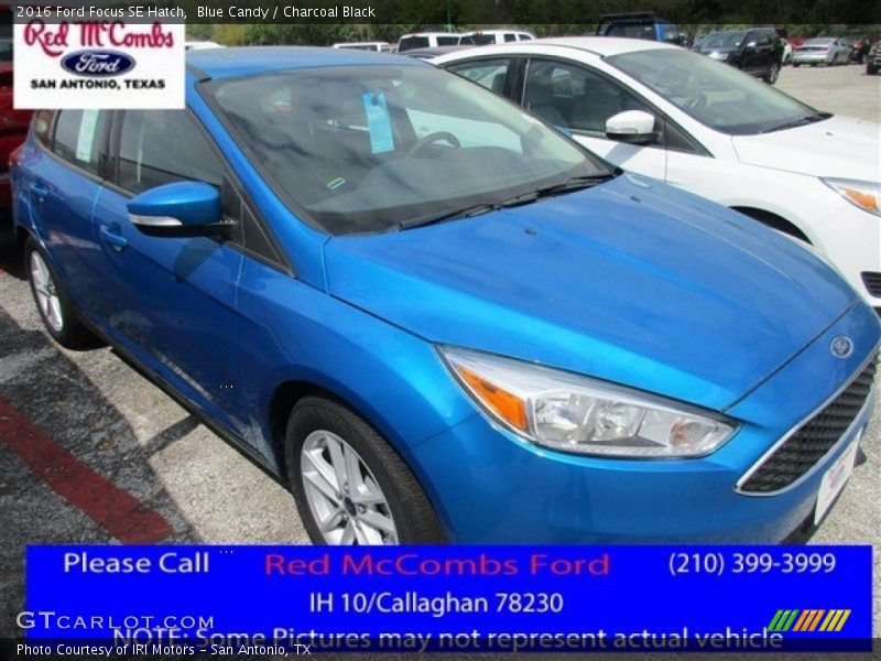 Blue Candy / Charcoal Black 2016 Ford Focus SE Hatch