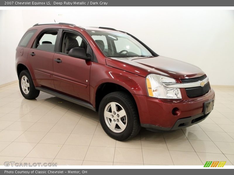 Deep Ruby Metallic / Dark Gray 2007 Chevrolet Equinox LS