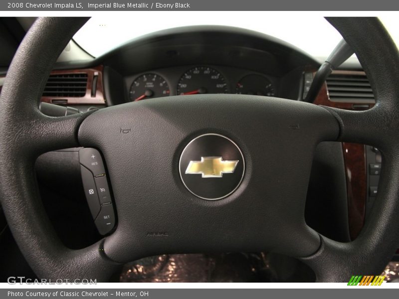 Imperial Blue Metallic / Ebony Black 2008 Chevrolet Impala LS
