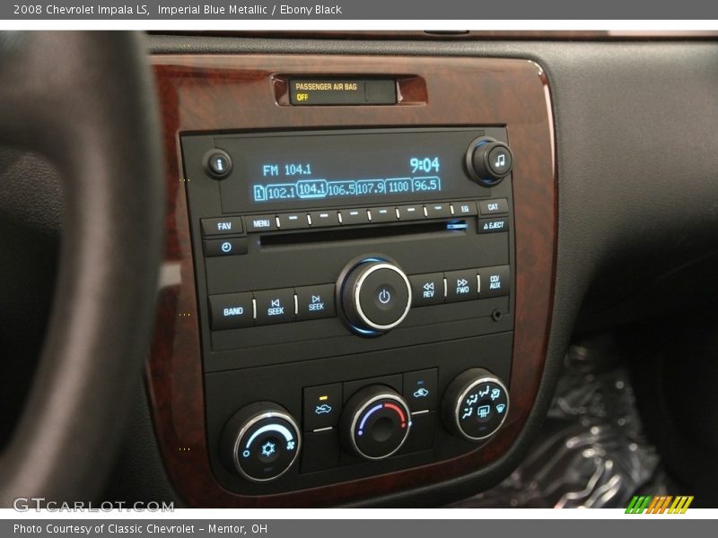 Imperial Blue Metallic / Ebony Black 2008 Chevrolet Impala LS