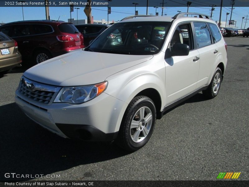 Satin White Pearl / Platinum 2012 Subaru Forester 2.5 X