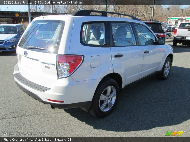 Satin White Pearl / Platinum 2012 Subaru Forester 2.5 X