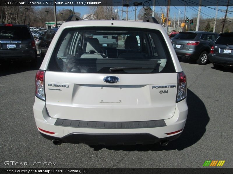 Satin White Pearl / Platinum 2012 Subaru Forester 2.5 X