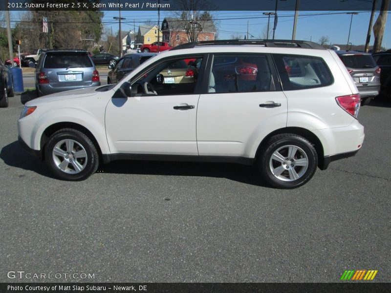 Satin White Pearl / Platinum 2012 Subaru Forester 2.5 X