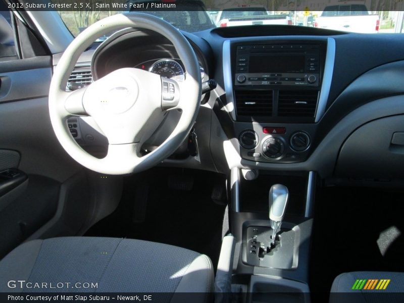 Satin White Pearl / Platinum 2012 Subaru Forester 2.5 X