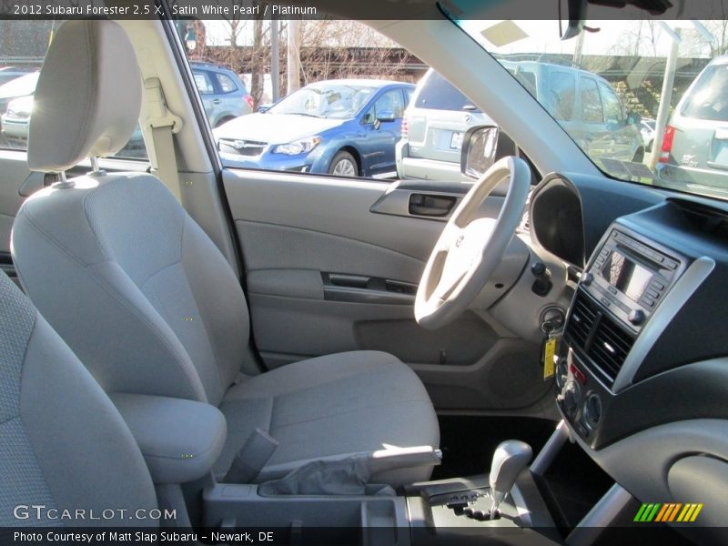 Satin White Pearl / Platinum 2012 Subaru Forester 2.5 X