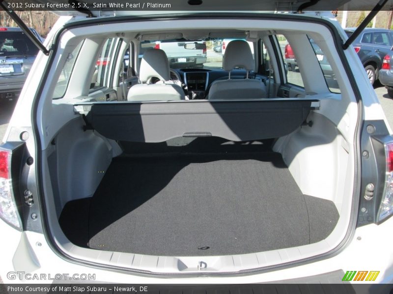 Satin White Pearl / Platinum 2012 Subaru Forester 2.5 X