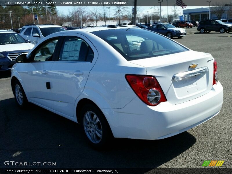 Summit White / Jet Black/Dark Titanium 2016 Chevrolet Sonic LT Sedan