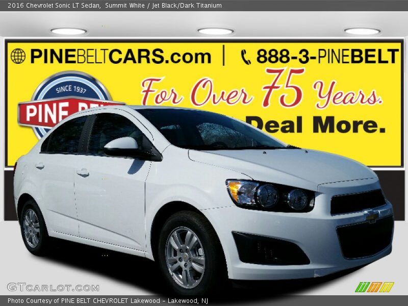 Summit White / Jet Black/Dark Titanium 2016 Chevrolet Sonic LT Sedan