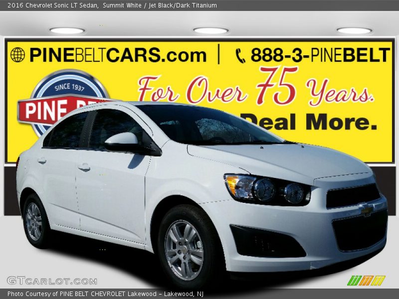 Summit White / Jet Black/Dark Titanium 2016 Chevrolet Sonic LT Sedan