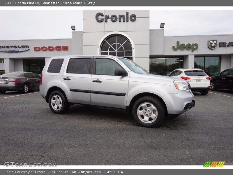 Alabaster Silver Metallic / Gray 2013 Honda Pilot LX