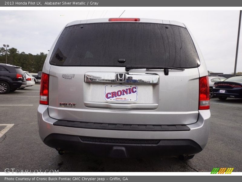 Alabaster Silver Metallic / Gray 2013 Honda Pilot LX