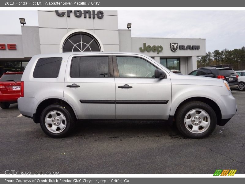 Alabaster Silver Metallic / Gray 2013 Honda Pilot LX