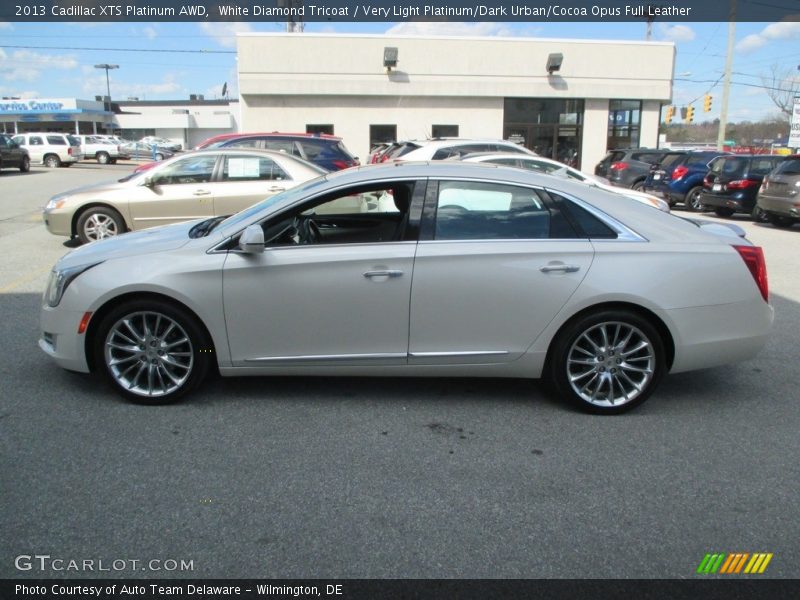 White Diamond Tricoat / Very Light Platinum/Dark Urban/Cocoa Opus Full Leather 2013 Cadillac XTS Platinum AWD