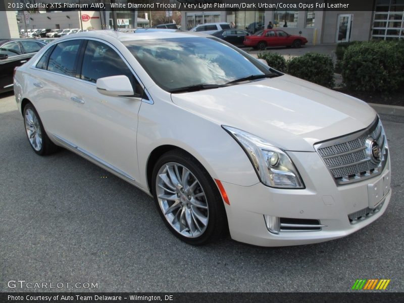 White Diamond Tricoat / Very Light Platinum/Dark Urban/Cocoa Opus Full Leather 2013 Cadillac XTS Platinum AWD