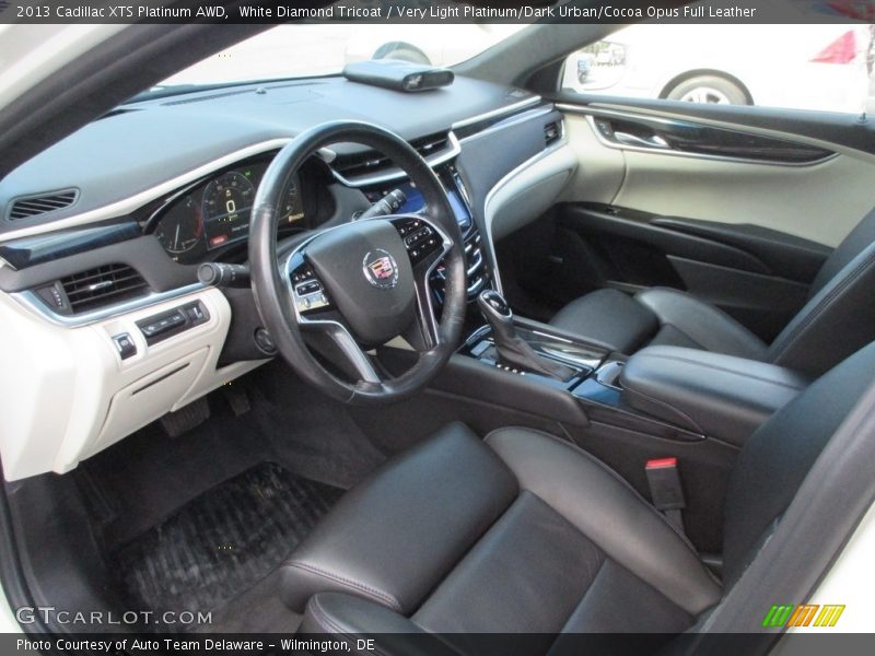 White Diamond Tricoat / Very Light Platinum/Dark Urban/Cocoa Opus Full Leather 2013 Cadillac XTS Platinum AWD