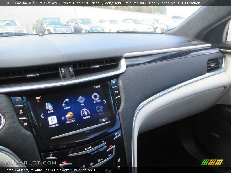 White Diamond Tricoat / Very Light Platinum/Dark Urban/Cocoa Opus Full Leather 2013 Cadillac XTS Platinum AWD