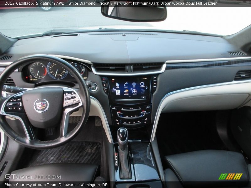 White Diamond Tricoat / Very Light Platinum/Dark Urban/Cocoa Opus Full Leather 2013 Cadillac XTS Platinum AWD