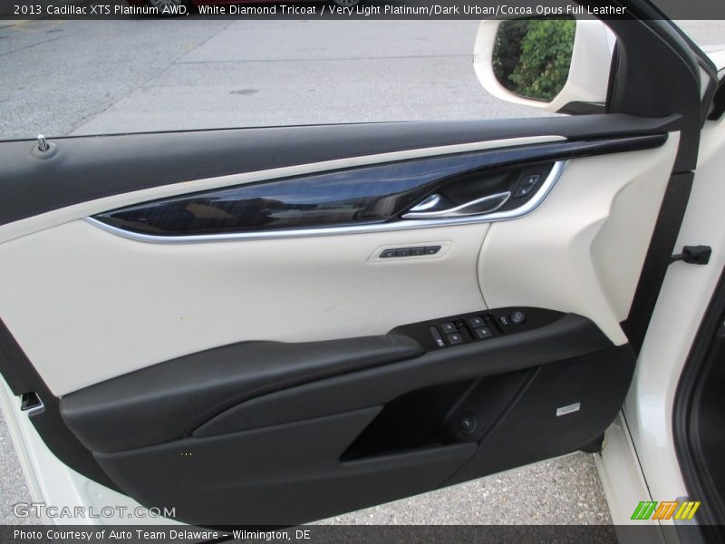 White Diamond Tricoat / Very Light Platinum/Dark Urban/Cocoa Opus Full Leather 2013 Cadillac XTS Platinum AWD