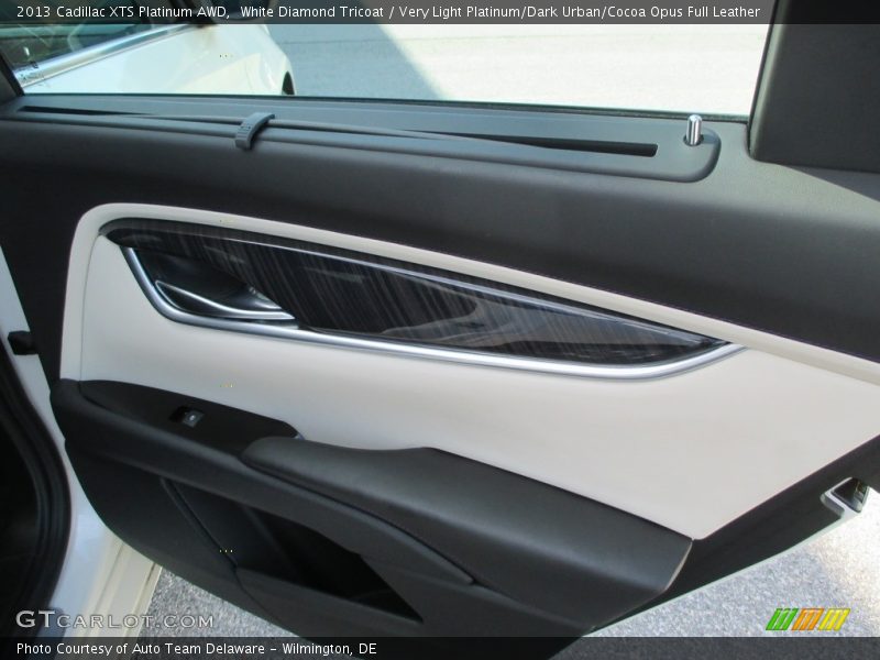 White Diamond Tricoat / Very Light Platinum/Dark Urban/Cocoa Opus Full Leather 2013 Cadillac XTS Platinum AWD