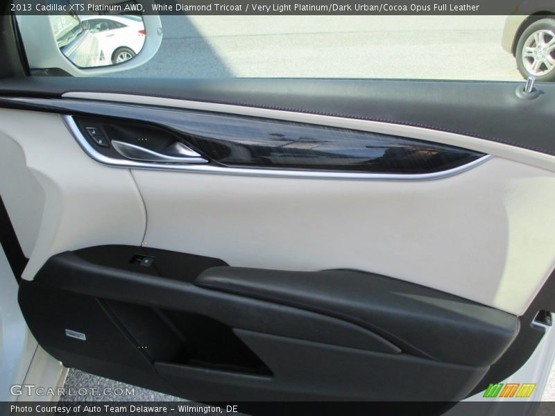 White Diamond Tricoat / Very Light Platinum/Dark Urban/Cocoa Opus Full Leather 2013 Cadillac XTS Platinum AWD