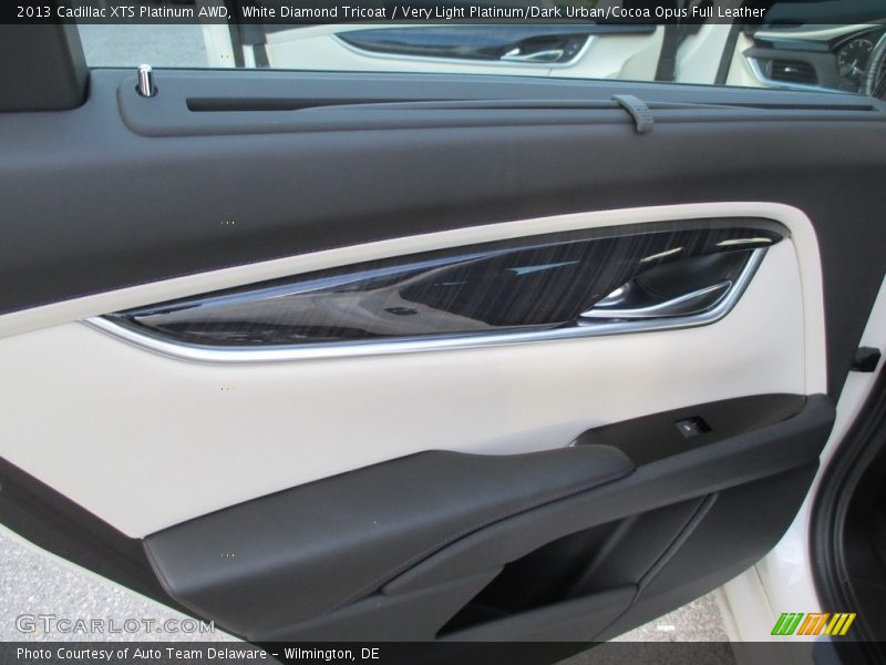 White Diamond Tricoat / Very Light Platinum/Dark Urban/Cocoa Opus Full Leather 2013 Cadillac XTS Platinum AWD