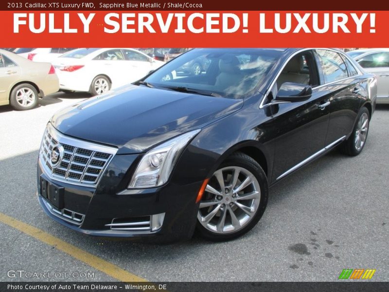 Sapphire Blue Metallic / Shale/Cocoa 2013 Cadillac XTS Luxury FWD