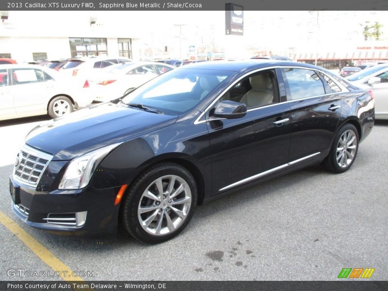 Sapphire Blue Metallic / Shale/Cocoa 2013 Cadillac XTS Luxury FWD