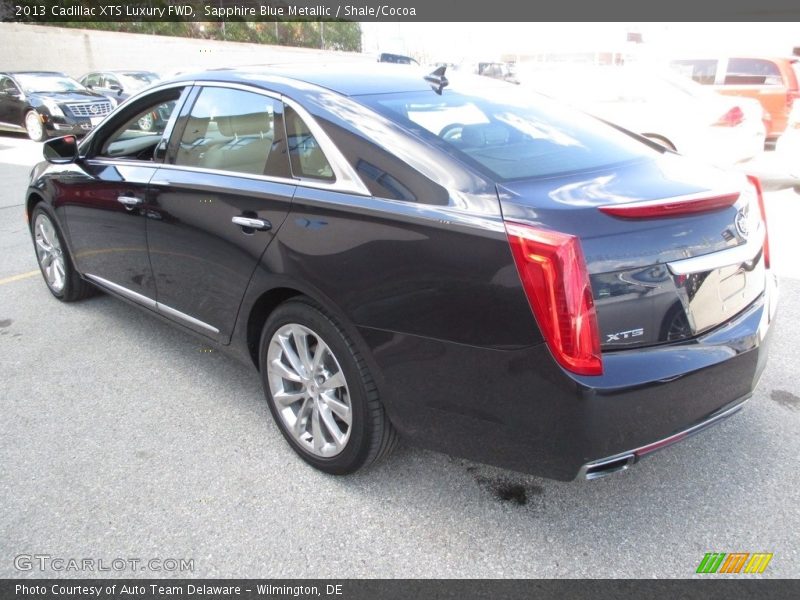 Sapphire Blue Metallic / Shale/Cocoa 2013 Cadillac XTS Luxury FWD