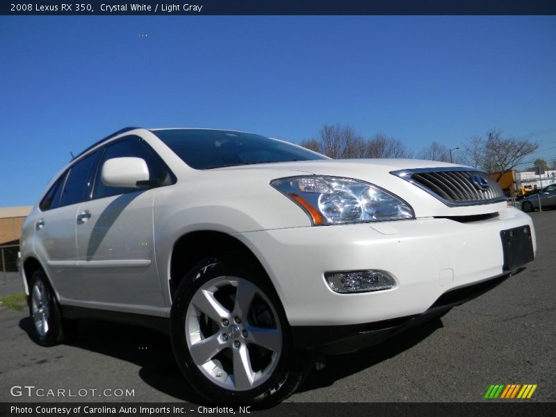 Crystal White / Light Gray 2008 Lexus RX 350