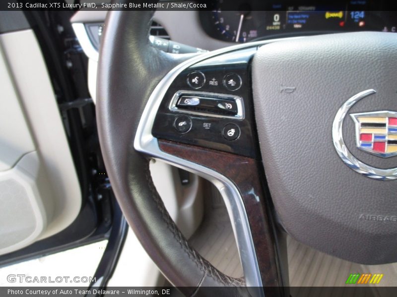 Sapphire Blue Metallic / Shale/Cocoa 2013 Cadillac XTS Luxury FWD