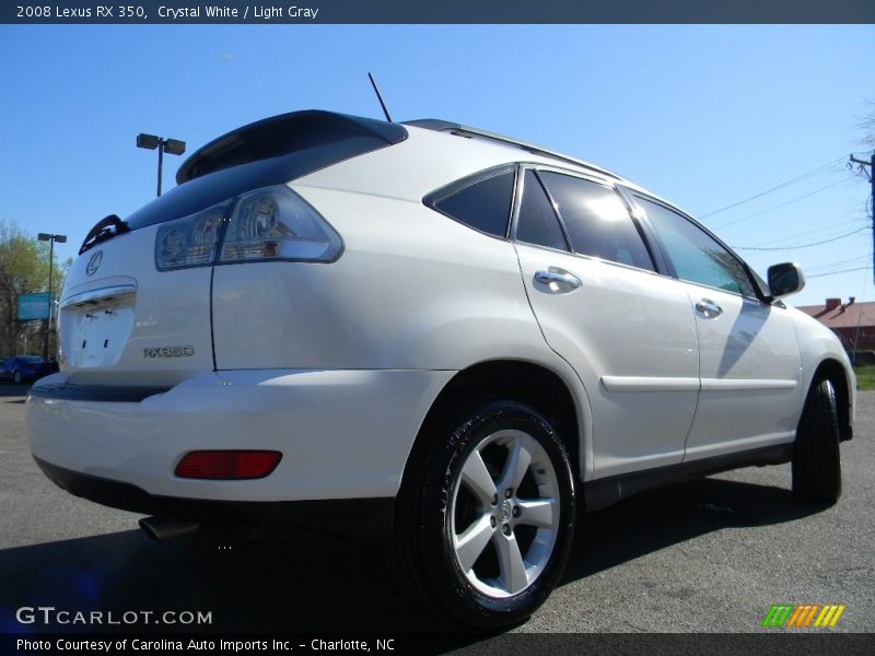Crystal White / Light Gray 2008 Lexus RX 350