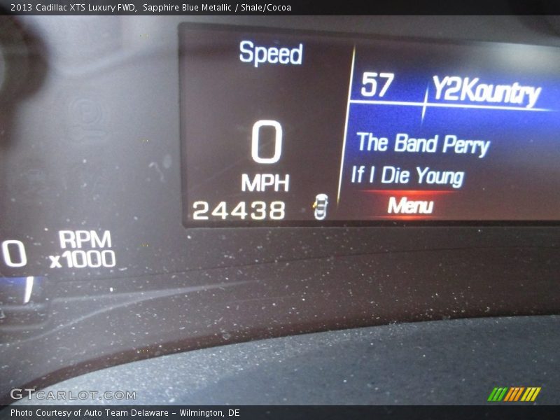 Sapphire Blue Metallic / Shale/Cocoa 2013 Cadillac XTS Luxury FWD