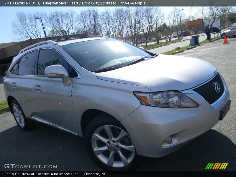 Tungsten Silver Pearl / Light Gray/Espresso Birds-Eye Maple 2010 Lexus RX 350