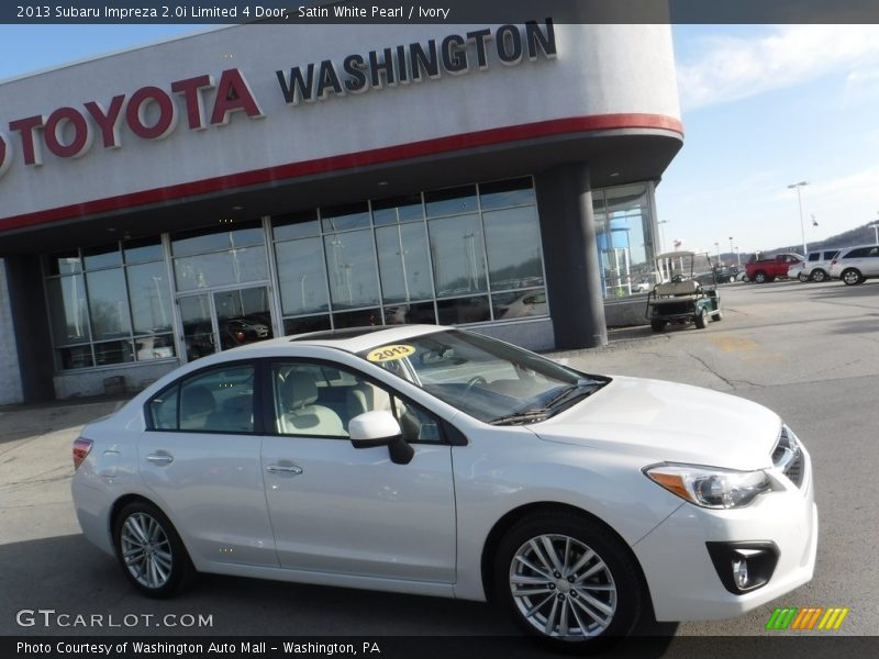 Satin White Pearl / Ivory 2013 Subaru Impreza 2.0i Limited 4 Door