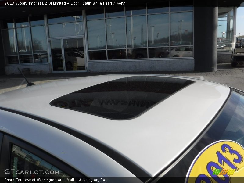 Satin White Pearl / Ivory 2013 Subaru Impreza 2.0i Limited 4 Door