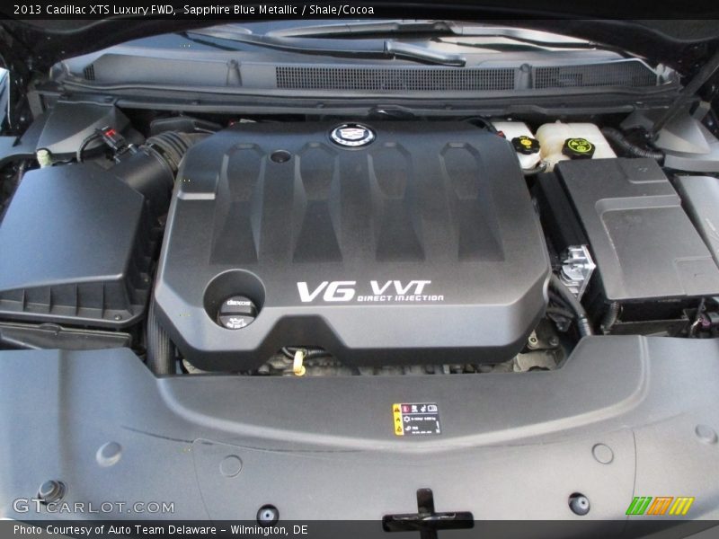 Sapphire Blue Metallic / Shale/Cocoa 2013 Cadillac XTS Luxury FWD