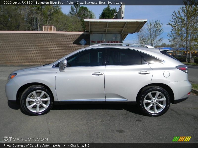 Tungsten Silver Pearl / Light Gray/Espresso Birds-Eye Maple 2010 Lexus RX 350