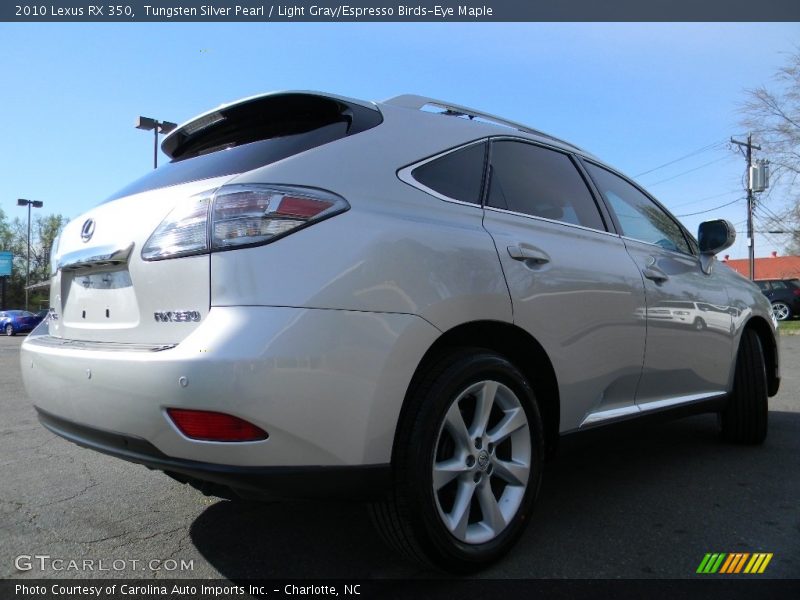 Tungsten Silver Pearl / Light Gray/Espresso Birds-Eye Maple 2010 Lexus RX 350