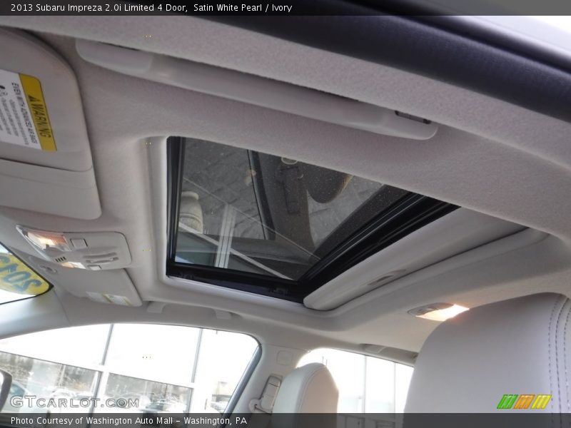 Satin White Pearl / Ivory 2013 Subaru Impreza 2.0i Limited 4 Door