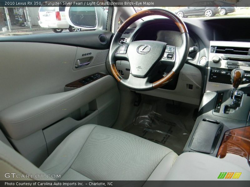 Tungsten Silver Pearl / Light Gray/Espresso Birds-Eye Maple 2010 Lexus RX 350