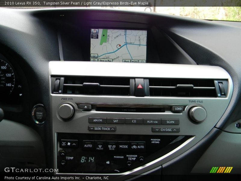 Tungsten Silver Pearl / Light Gray/Espresso Birds-Eye Maple 2010 Lexus RX 350