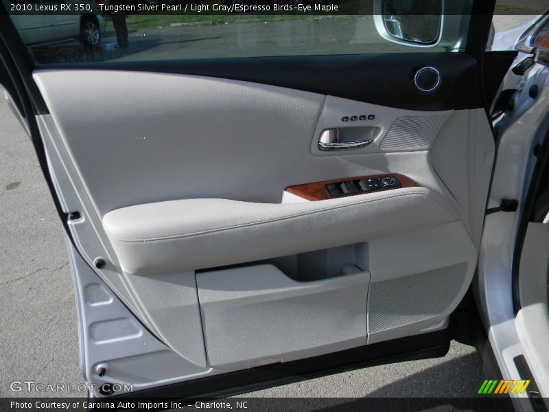 Tungsten Silver Pearl / Light Gray/Espresso Birds-Eye Maple 2010 Lexus RX 350