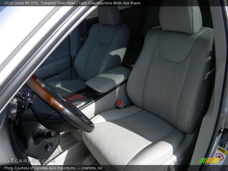 Tungsten Silver Pearl / Light Gray/Espresso Birds-Eye Maple 2010 Lexus RX 350