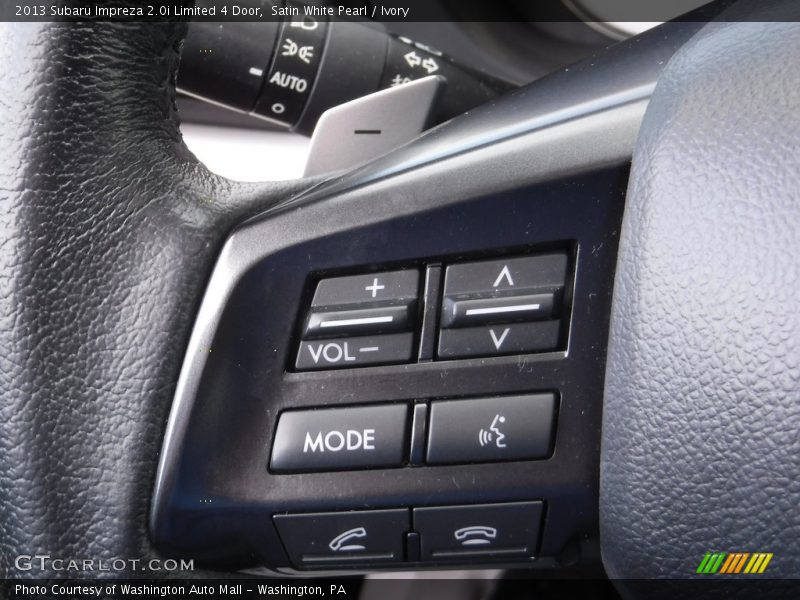 Satin White Pearl / Ivory 2013 Subaru Impreza 2.0i Limited 4 Door